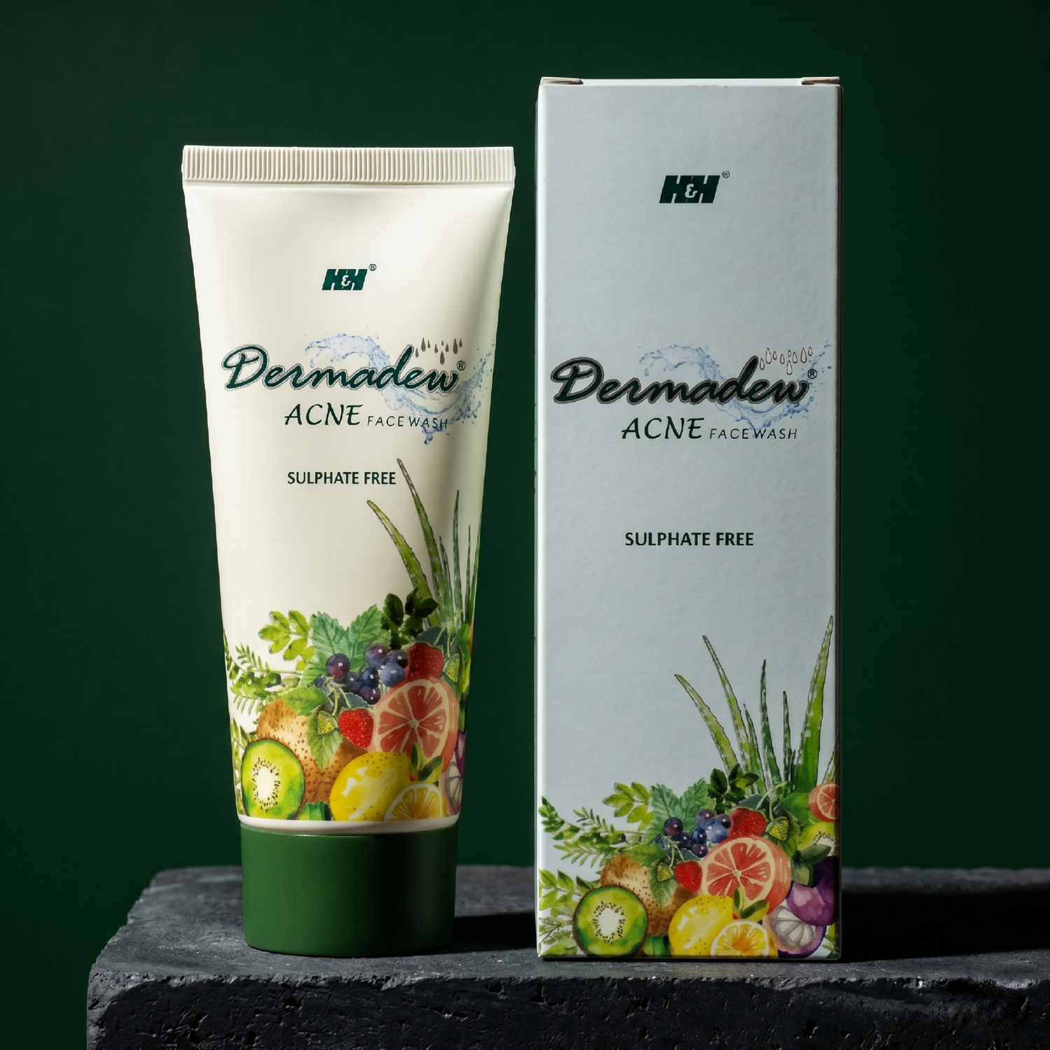 Dermadew Acne Face Wash | Pore-Clearing Anti-Bacterial Daily Cleanser with 8 Botanical Actives