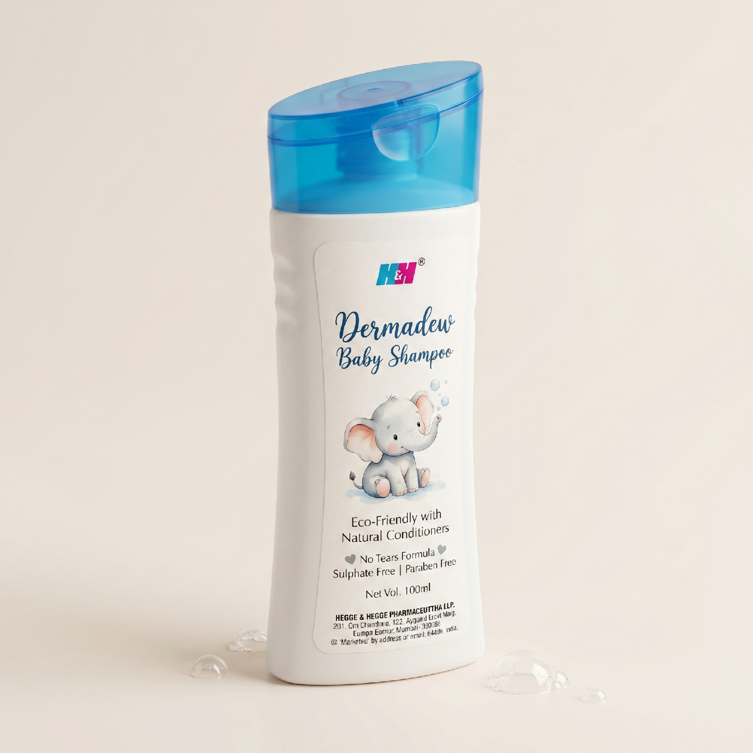 Dermadew Baby Shampoo, 80ML | Ultra-Gentle No-Tears Sulphate & Paraben Free Baby Hair Cleanser