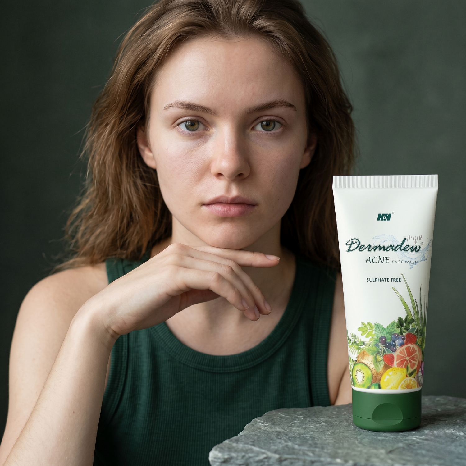 Dermadew Acne Face Wash | Pore-Clearing Anti-Bacterial Daily Cleanser with 8 Botanical Actives