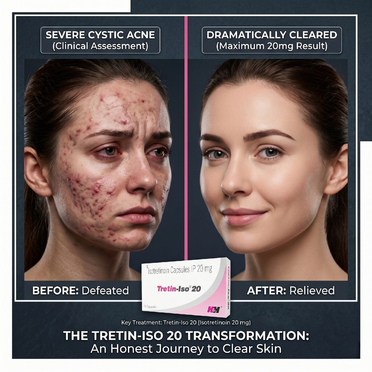 Tretin-Iso 20 Capsules | Isotretinoin 20mg Oral Acne Treatment Capsules